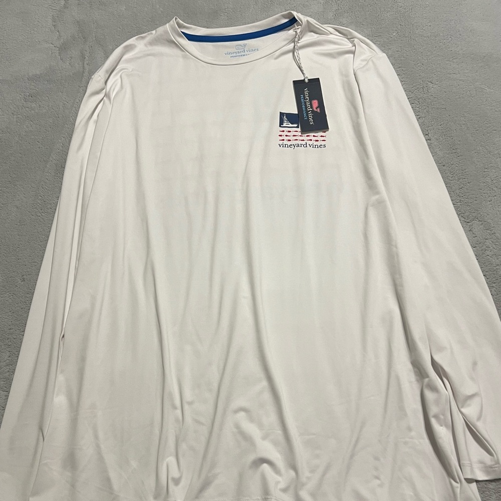 White Vineyard Vines Performance Shirt Size XL